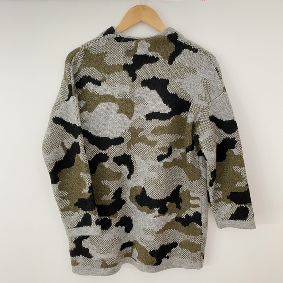 Anthropologie Vera Camo Cardigan 